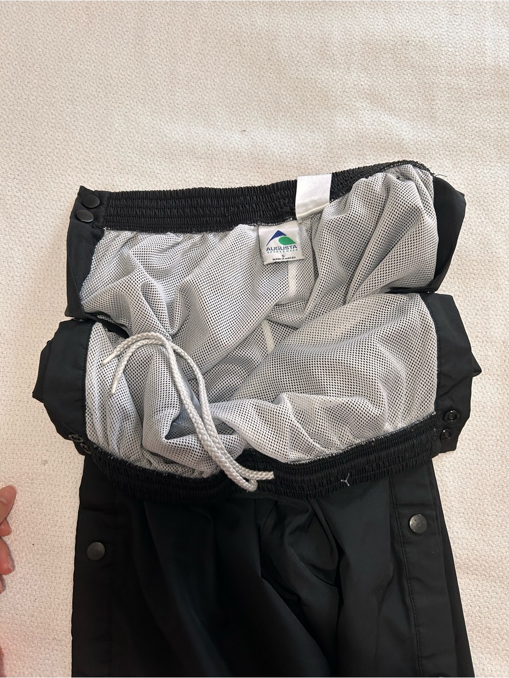 Augusta Sportswear Black Ski Pants with Light Gray Mesh Lining
